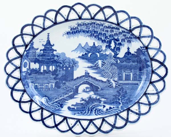 Platter pierced rim c1810